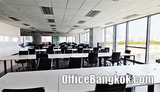 Fully Furnished Office Space For Rent 1,800 Sqm On Ratchadapisek Close To Thailand Cultural Centre MRT Station