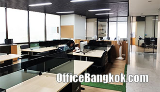 Fully Furnished Office Space for Rent on Ratchada close to MRT Station