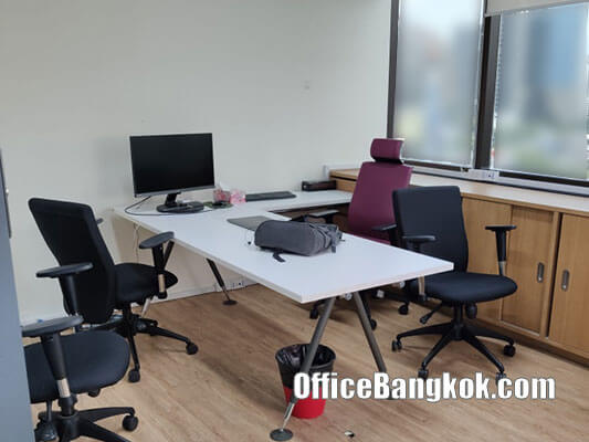 Fully Furnished Office Space for Rent on Ratchada close to MRT Station