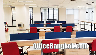 Rent Office with Partly Furnished on Ratchada Road close to Thailand Cultural Centre MRT Station