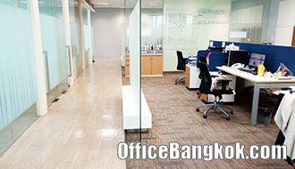 พื้นที่สำนักงานให้เช่าตกแต่งพร้อมเฟอร์นิเจอร์ ใกล้รถไฟฟ้า MRT สถานีลุมพินี อาคารคิวเฮ้าส์ ลุมพินี