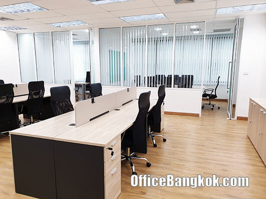 เช่าสำนักงานตกแต่งแล้วพร้อมอยู่ มีเฟอร์นิเจอร์ พื้นที่ 100 ตรม ทำเลบางนา