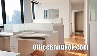 Rent Small Office With Partly Furnished Space 55 Sqm Close to Phayathai BTS Station