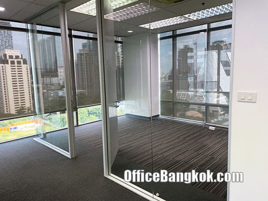 Office Space For Rent With Partly Furnished On Wireless Road 210 Sqm Close To  Phloen Chit BTS Station