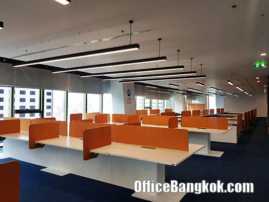 Fully Furnished Office For Rent Space 1,400 Sqm On Ratchada Close To Rama 9 MRT Station