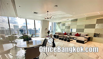 เช่าออฟฟิศหรูตกแต่งพร้อมอยู่ พื้นที่ 330 ตรม ติดรถไฟฟ้า MRT สถานีพระราม 9
