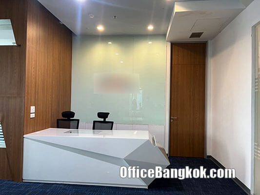 Rent Office With Partly Furnished On Rama 9 Space 340 Sqm Close to Rama 9 MRT Station