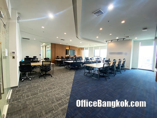 Rent Office With Partly Furnished On Rama 9 Space 340 Sqm Close to Rama 9 MRT Station