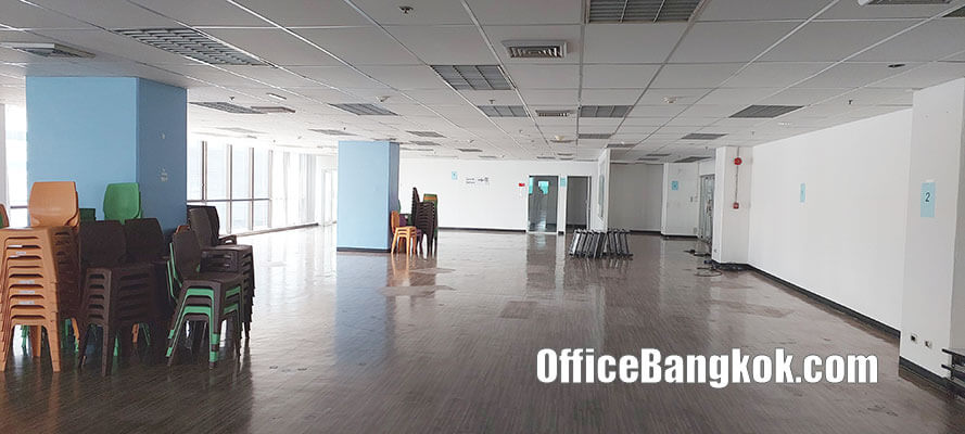 Rent Office With Partly Furnished On Ratchada Space 430 Sqm Close To Rama 9 MRT Station