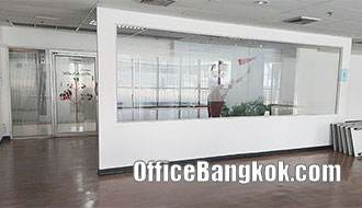 Rent Office With Partly Furnished On Ratchada Space 430 Sqm Close To Rama 9 MRT Station