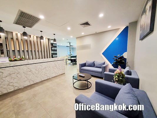 Fully Furnished Office for Rent On Silom Space 90 Sqm Close to Sala Daeng BTS Station