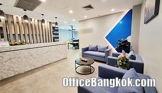 เช่าออฟฟิศตกแต่งแล้วพร้อมเฟอร์นิเจอร์ พื้นที่ 90 ตรม ทำเลสีลม ติดรถไฟฟ้า BTS สถานีศาลาแดง