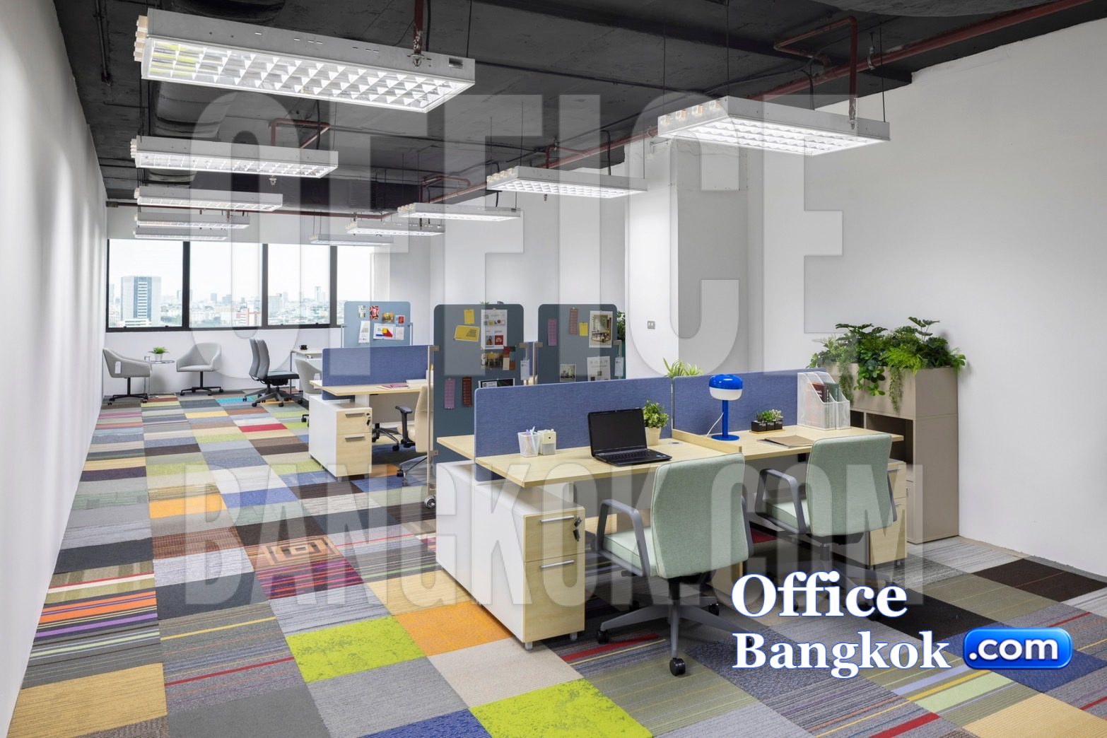 ออฟฟิศให้เช่าตกแต่งพร้อมเฟอร์นิเจอร์ พื้นที่ 105 ตรม ทำเลศรีนครินทร์ ออฟฟิศพร้อมเฟอร์นิเจอร์ให้เช่า