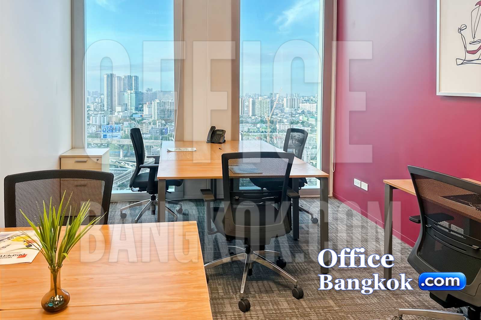 Bhiraj Tower at Bitec service office interior, Bangna