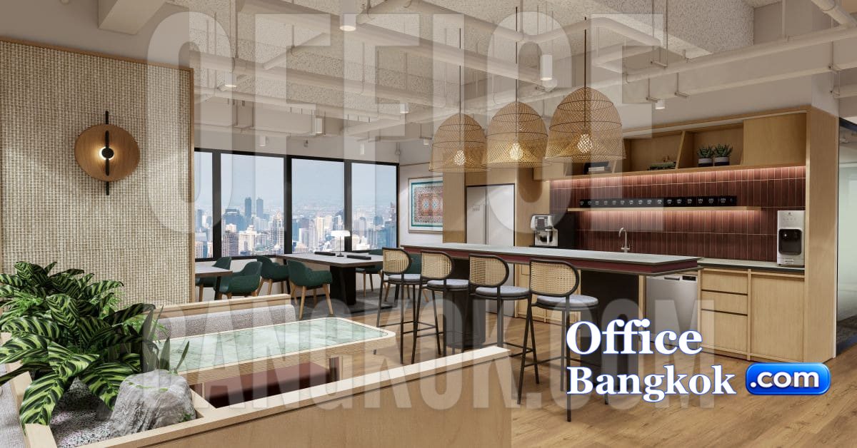 Jubilee Prestige Tower serviced office reception area, Ratchadapisek