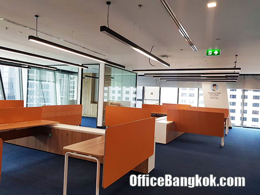 Fully Furnished Office For Rent Space 1,400 Sqm On Ratchada Close To Rama 9 MRT Station