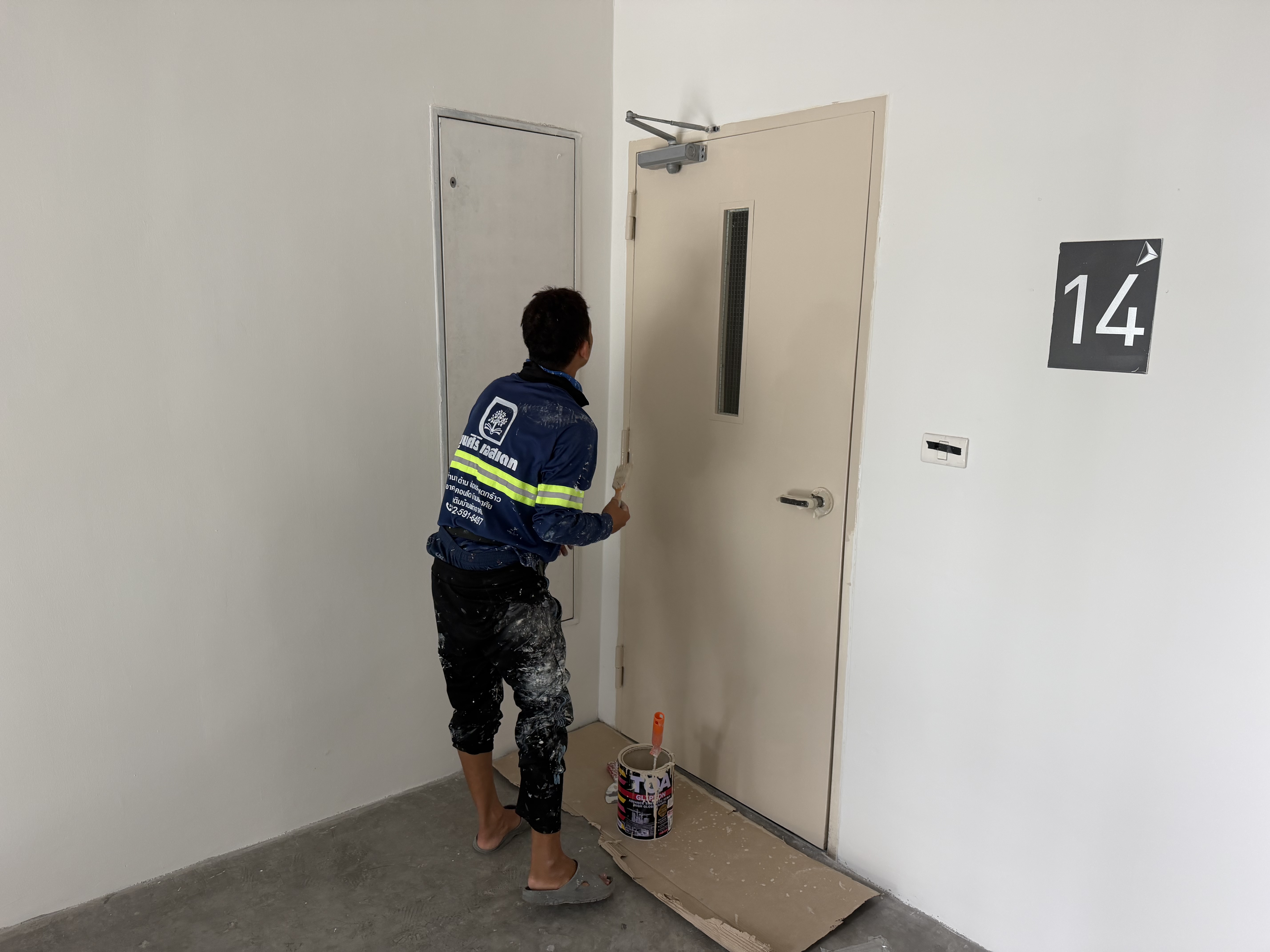 The work of repairing the central hallway of Aspire Condo, Rama 9 — photo 9